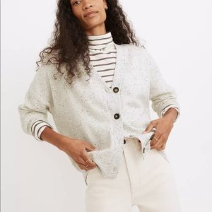 Madewell Cardigan Sweatshirt in Donegal, Medium
